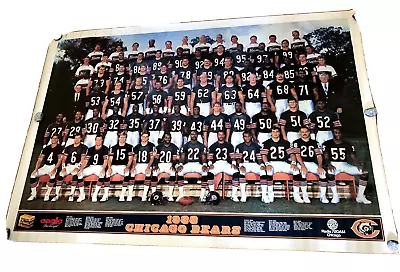 Vintage 1988  Chicago  Bears Team XL Poster Mike Ditka 76  X 52  Kodacolor As Is • $32.15