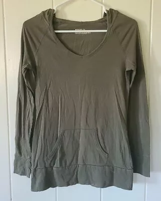 Mossimo Womens XS Green Long Sleeve Hoodie Top Cotton Pockets • $7