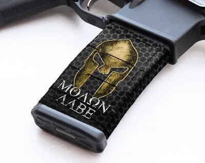 Magazine Wrap MOLON LABE SPARTAN HELMET AR Vinyl Skin 5.56 Airsoft ARM30-1019 • $12.99