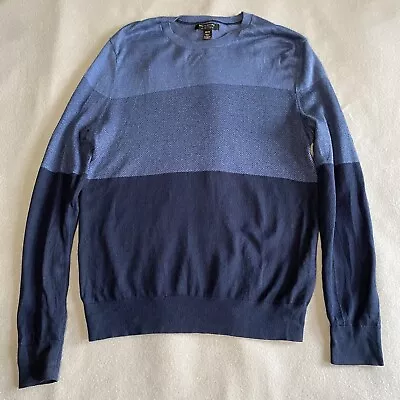 Banana Republic Sweater Luxury Blend Silk Cashmere Cotton Blue Men’s Size Medium • $25.44