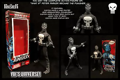 Custom 8  Mego What If Peter Parker Became The Punisher Action Figure Spiderman • $174.99