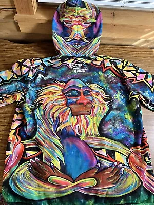 Meditating Monkey Sweatshirt Hoodie Size XL • $17