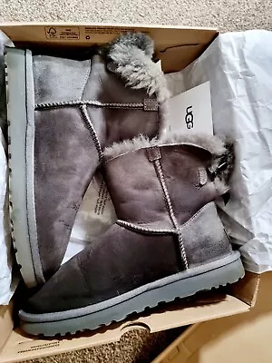 Ugg Mini Bailey Bow II  Grey Size Uk 6 • £90