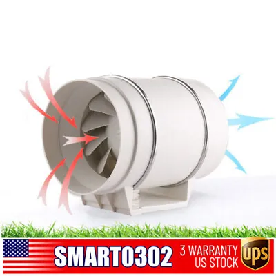 220 CFM 4” Inline Duct Ventilation Fan Bathroom Kitchen Vent Exhaust Air Blower • $38.95