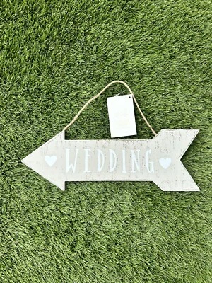 £3 • Buy Rustic/Shabby Chic Wedding Arrow Sign - Left Pointing