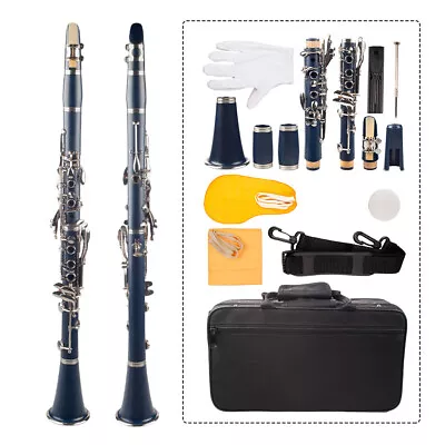 Various Colors ABS Clarinet Nickel-plated Brass Set 17-key Clarinet Bb • $183.35