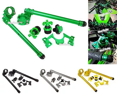 $116 • Buy CNC Adjustable Handlebar Handle Bars Clip On Set For KAWASAKI Ninja 250R 250 300