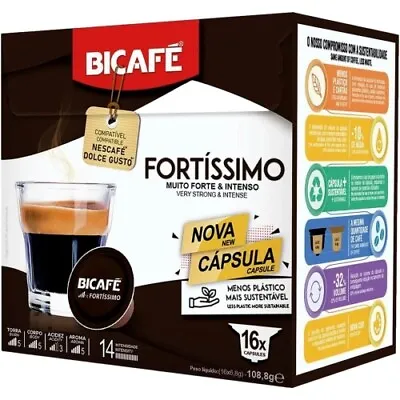 Dolce Gusto BICAFE Fortissimo Coffee Pods EXTRA STRONG 1 Box/16 Pods SHIPS FREE • $16.99