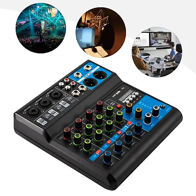 5 Channel Mixing Console Studio Audio Bluetooth DJ Live KTV Mixer Sound Board • $38