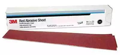 25ct 3M Hookit 316U Red Abrasive Hook & Loop Sandpaper Sheets 01179 - Grit P180 • $34.53