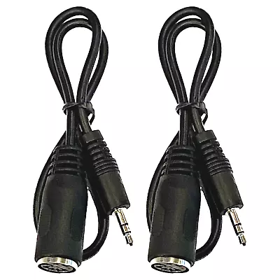 Kurrent Electric (2) Pack Of MIDI To 3.5mm Type-A Adapter 14  Inch Cables • $14.39