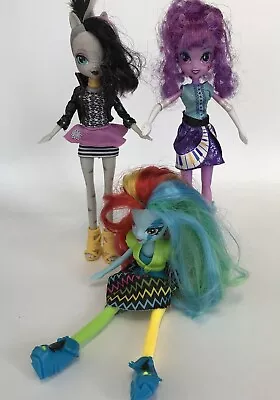 3 My Little Pony Equestria Dolls Girls Zecora Rainbow Dash And Twilight Sparkle • £19