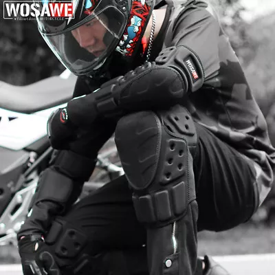 WOSAWE Adult Motorcycle Knee Elbow Pads Motorcross Racing Protection Guard Set • $35.75