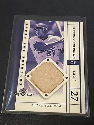 2003 Upper Deck  MVP Vladimir Guerrero Covering The Plate Bat Card #CP-VG • $5.49