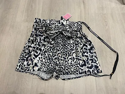 £9.99 • Buy Bnwt Pretty Little Thing Leopard Print Tie Waisted Summer Shorts - Size 10