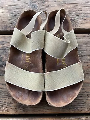 £30 • Buy Birkenstock Papillio Gold Elastic Sandal Size 36 UK 3.5