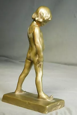 Christain Eriksson Dore Bronze Figure Sculpture Nude Boy ELOF Statue 1901 Gold • $1195