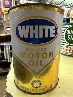 Vintage White ND 203 Motor Oil 1 Quart • $5