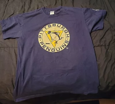 Pittsburgh Penguins Labatt Blue Light Jerzees NHL Mens Blue T Shirt XL • $10