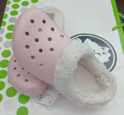 CROCS MAMMOTH BLITZEN POLAR KIDS BAYA CLOG SHOES~Pink White~Toddler C 6/7~NEW • $24.95