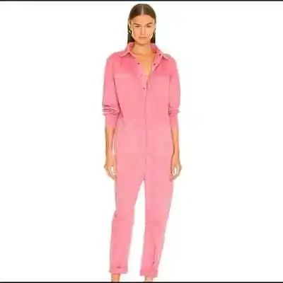 New One Teaspoon Paradise Denim Jumpsuit Xs 6 2  $200 Women Pink • $50