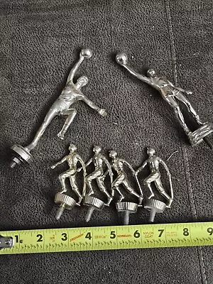 6 Vintage MISC Metal Trophy Toppers Replacement Parts 4 Baseball 2 Basketball  • $18.99