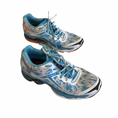 Mizuno Wave Creation 15 Womens Sz 6.5Active Running Shoes Blue And White Sneaker • $25.89