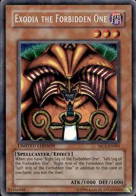 EXODIA THE FORBIDDEN ONE MC1-EN001 DMG YuGiOh • £3.99