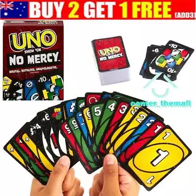 Uno-Show Em No Mercy Board Card Game Toys 168 Cards For Family Night Travel Game • $11.56