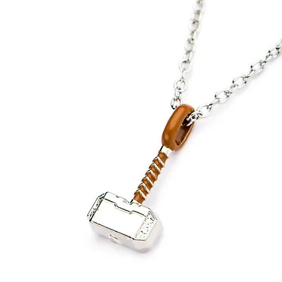 Marvel Silver Plated Thor Hammer Pendant Necklace • $18.88