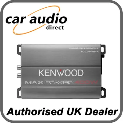 Kenwood KAC-M1814 400W Class D 4 Channel Compact Digital Amplifier • $232.31