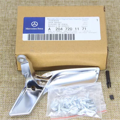 Matte Silver Left Driver Side Interior Door Handle Repair Kit For Benz C250 C300 • $24.50