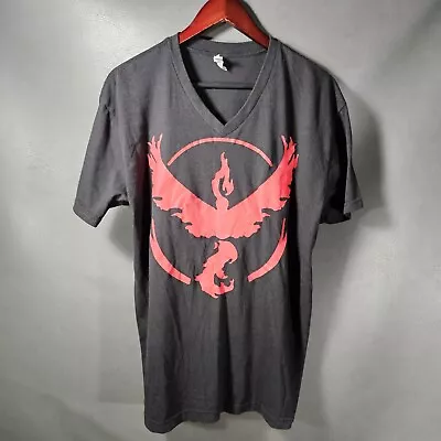 Pokemon Team Valor Shirt Mens XL Black Red Pokemon Go Trainers Heroes Casual Tee • $14.97