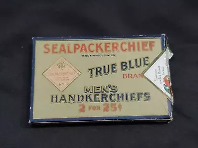 Antique Hankerchiefs Sealpacker Chief True Blue Mens 1930's • $12.98