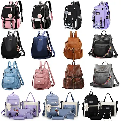 Waterproof Women Girl's Backpack Teenage Travel Schoolbag Shoulder Bag Satchel • $18.72