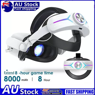 VR Headset Elite Head Strap Band With Battery Power Bank For Meta Oculus Quest 2 • $76.99