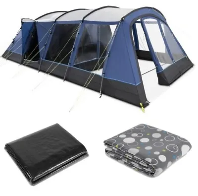 Kampa Croyde 6 6 Person / Berth Family Poled Tent Carpet & Groundsheet Package • £549.99