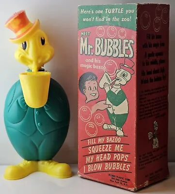 Vintage Mr. Bubbles Turtle Magic Bazoo In Original Plastic Toy Antique Display  • $49.99