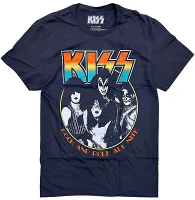 KISS Hard Rock Heavy Metal Band Men's Distressed Print Vintage Retro Tee T-Shirt • $17.99