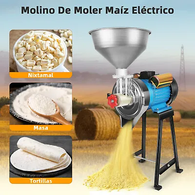 Molino De Maiz Electrico Corn Mill Grinder Electric Grinding Machine With Funnel • $169.99