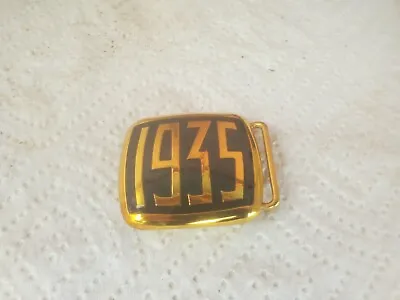 Small Metal Belt Buckle Hickok 1935 Gold Colored  • $5.99