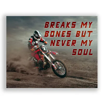 Motocross Dirt Bike Gear Track Ramp Offroad Poster Print Room Wall Decor Office • $9.95