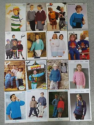 £9.99 • Buy Knitting Patterns Bundle X 16 - Vintage Littlewoods & Jarol Mixed Kids -