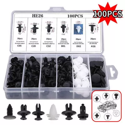 100pcs Car Trim Clips Door Panel Retainer Fender Bumper Fasteners Push Pin Rivet • $15.10