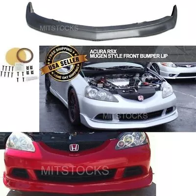 For 05 06 Acura Rsx Dc5 Mugen Style Add-On Front Bumper Lip Chin Spoiler Pu • $95.02
