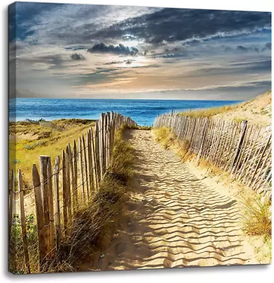 $15.34 • Buy Sea Beach Landscape Posters HD Canvas Wall Art Picture Painting Home Decor 14x14