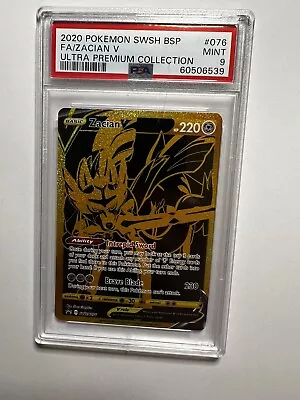 Zacian V & Zamazenta V Full Art 2020 Pokemon Ultra Premium Promo Cards PSA 9 • $39.95