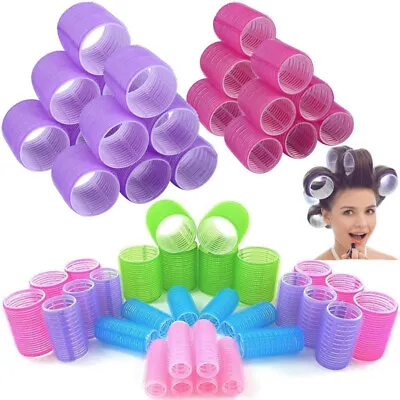 Self Grip Rollers Cling Stick Hair Curler Curls Wave Styling Salon Setting Tool • £5.69