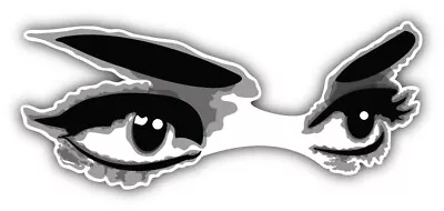 Eyes Sketch Car Bumper Sticker Decal • $2.75