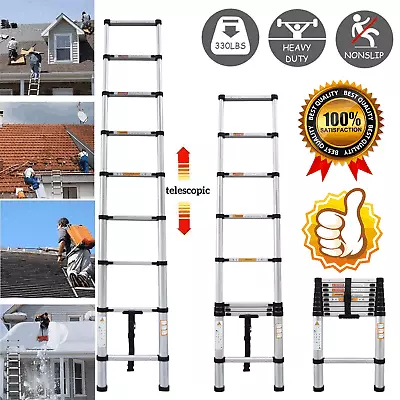 Multi-Purpose Aluminum Telescoping Ladder Non-Slip Sturdy Portable Outdoor • $81.11